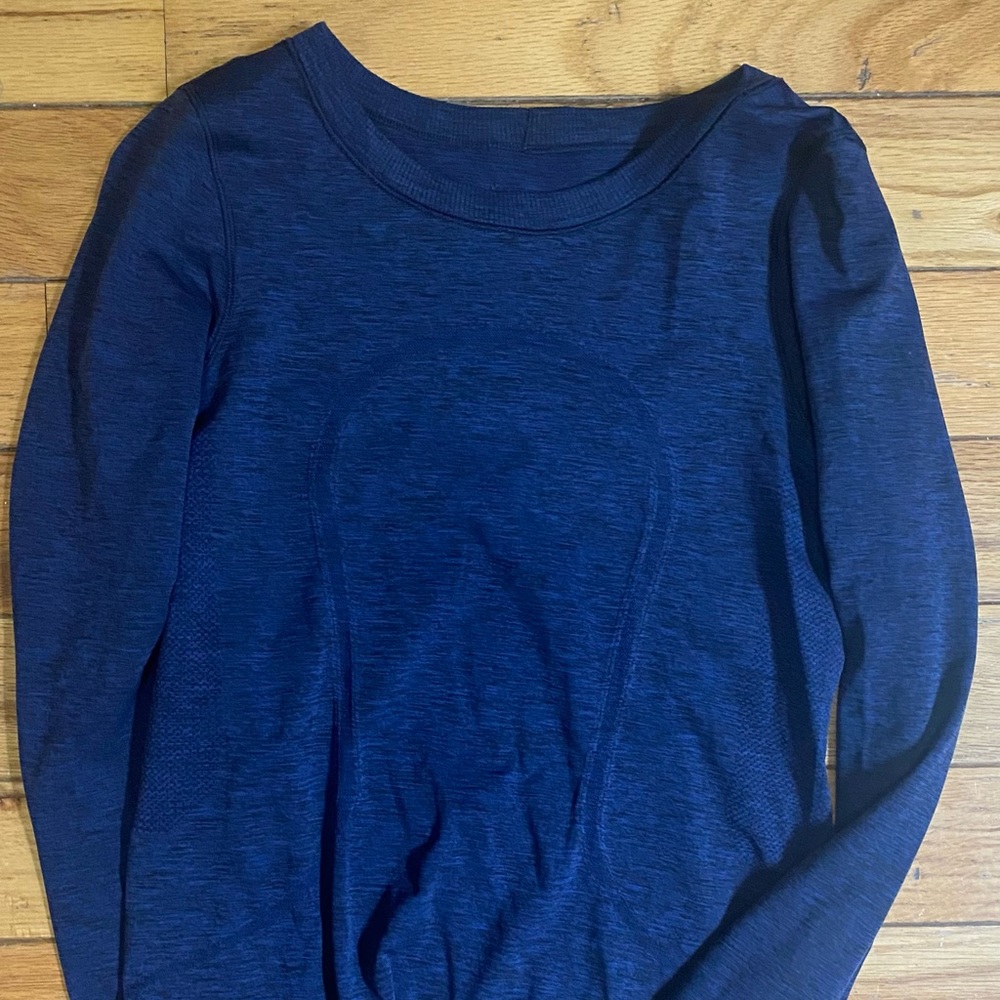 Blue lululemon long sleeve size 2